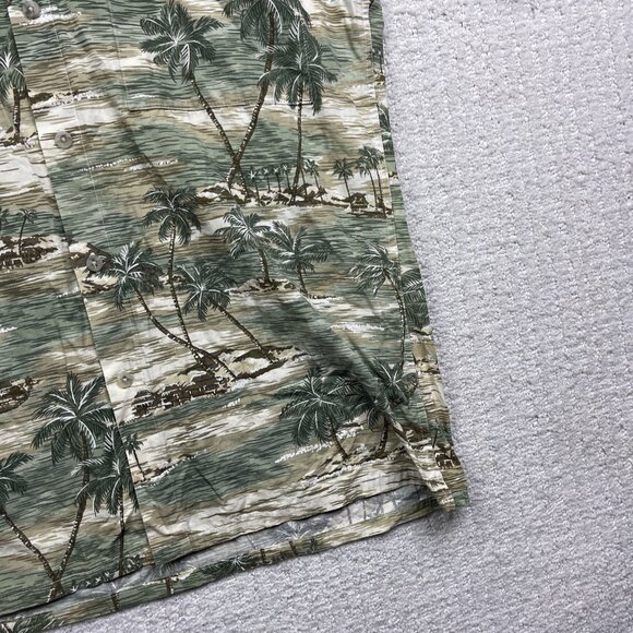St Johns Bay Island Style Hawaiian Shirt Men Sz S Cotton Sailboat Palm Tree Y2K - Picture 5 of 14